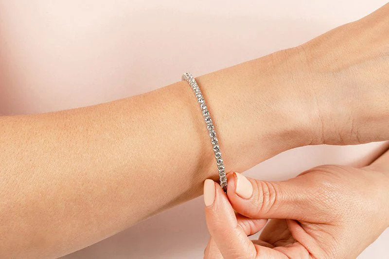 Stylish Sweetheart Bangle Lab-Grown Diamond Bracelet with 4.07 ct.(finished) 3.6mm - Image 4