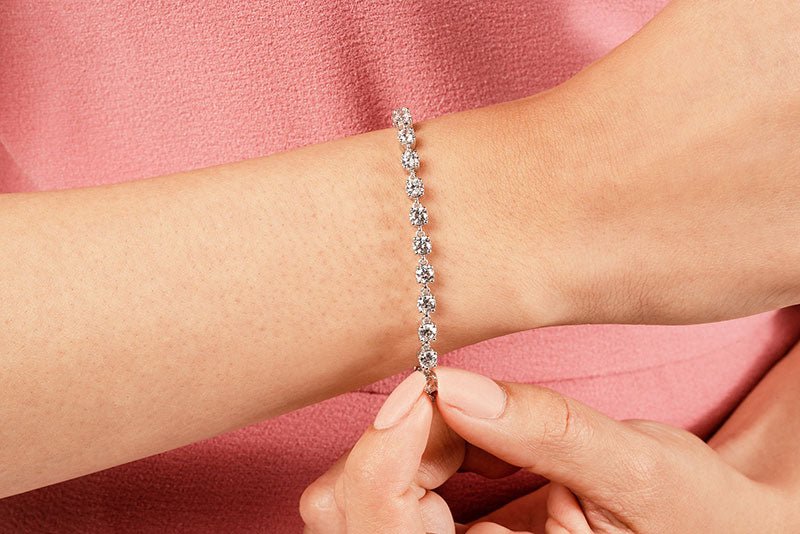 Stylish Sweetheart Diamond Tennis Lab-Grown Diamond Bracelet with 2.12 ct.(finished) 2.3mm - Image 3