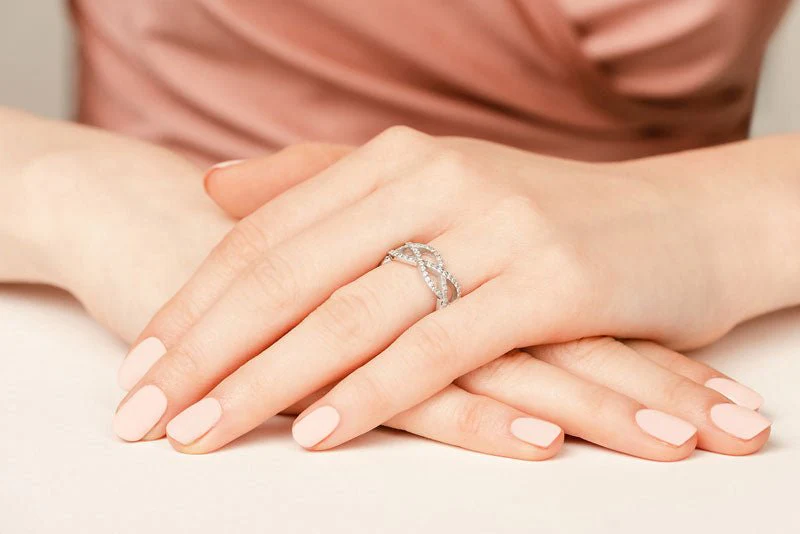 Stylish Woven Diamond Lab-Grown Diamond Eternity Ring with 1.06 ct.(finished) 1.2mm - Image 5