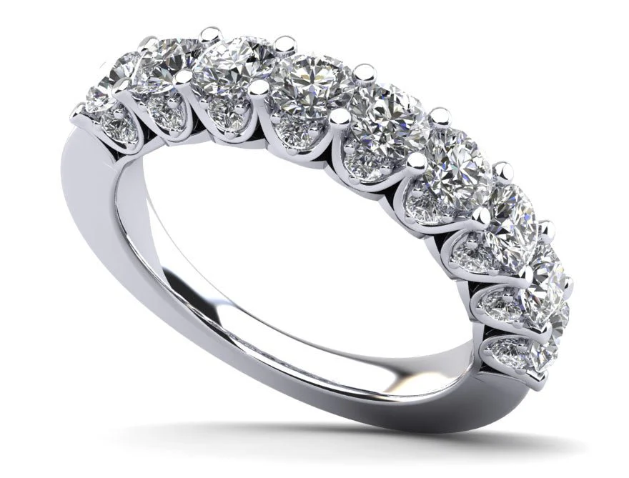 Sunbeam Diamond Anniversary Diamond Ring with 2.35 ct.(finished) 1.7mm, 4mm