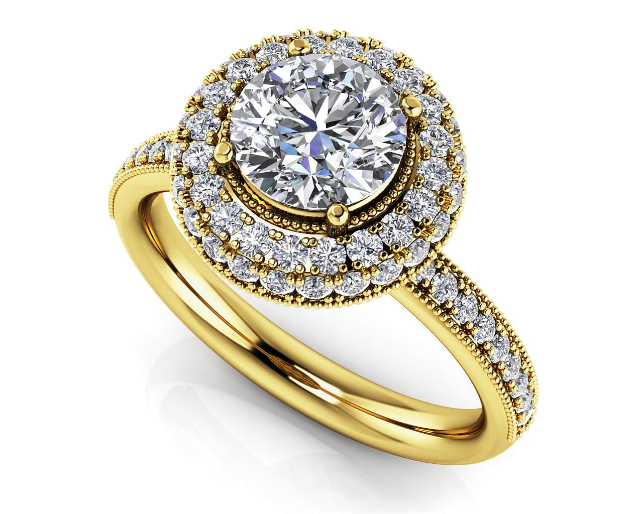 Surrounded By Sparkle Diamond Engagement Ring with 1.46 ct. (1.00 ct. center diamond) - Image 2