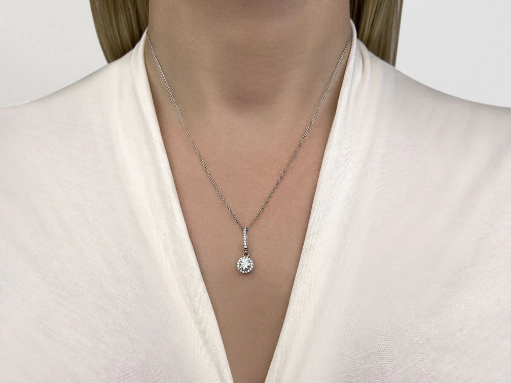 Surrounded With Love Diamond Drop Pendant with 0.38 ct. (0.25 ct. center diamond) - Image 3