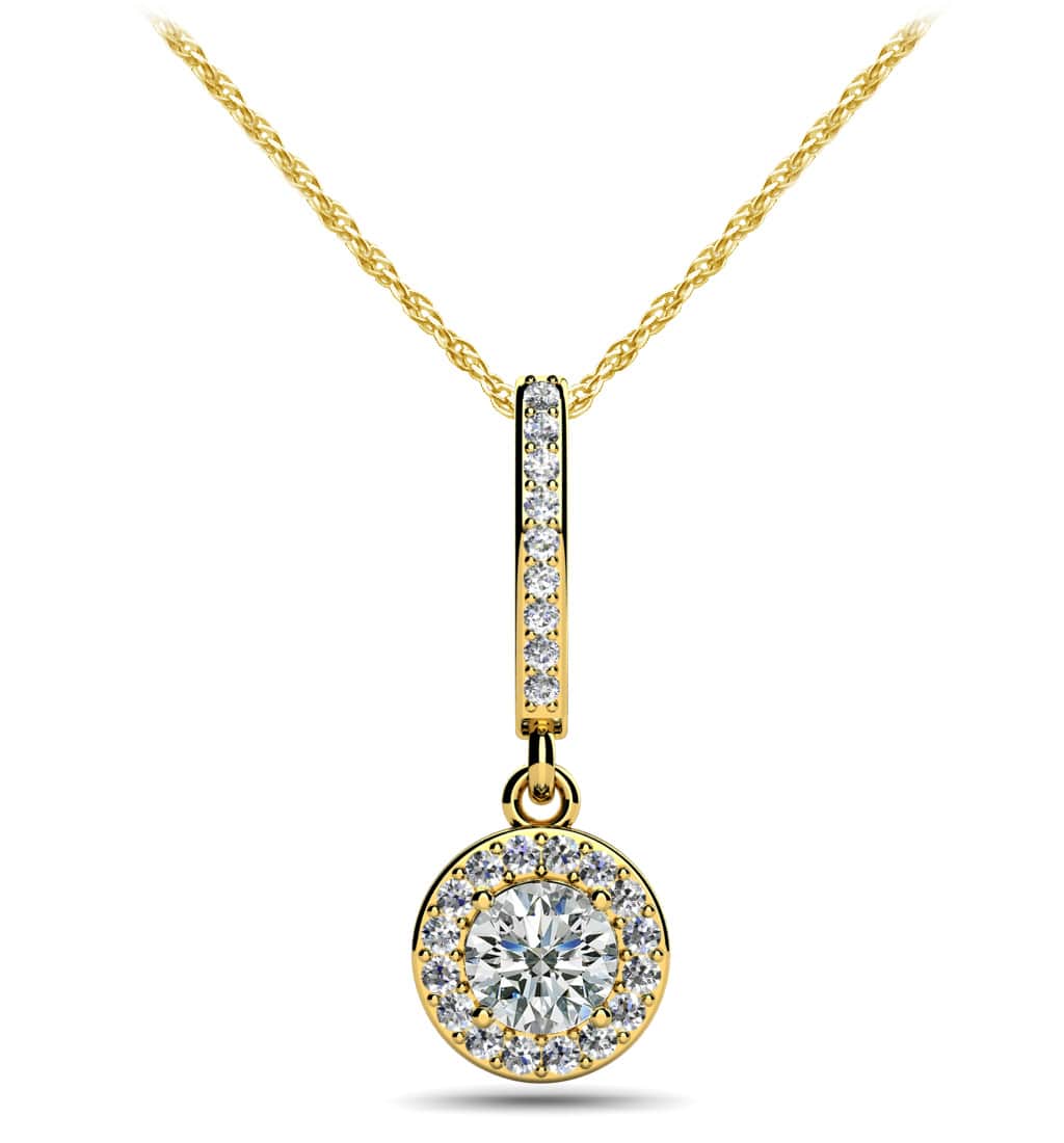 Surrounded With Love Diamond Drop Pendant with 0.58 ct. (0.40 ct. center diamond) - Image 2