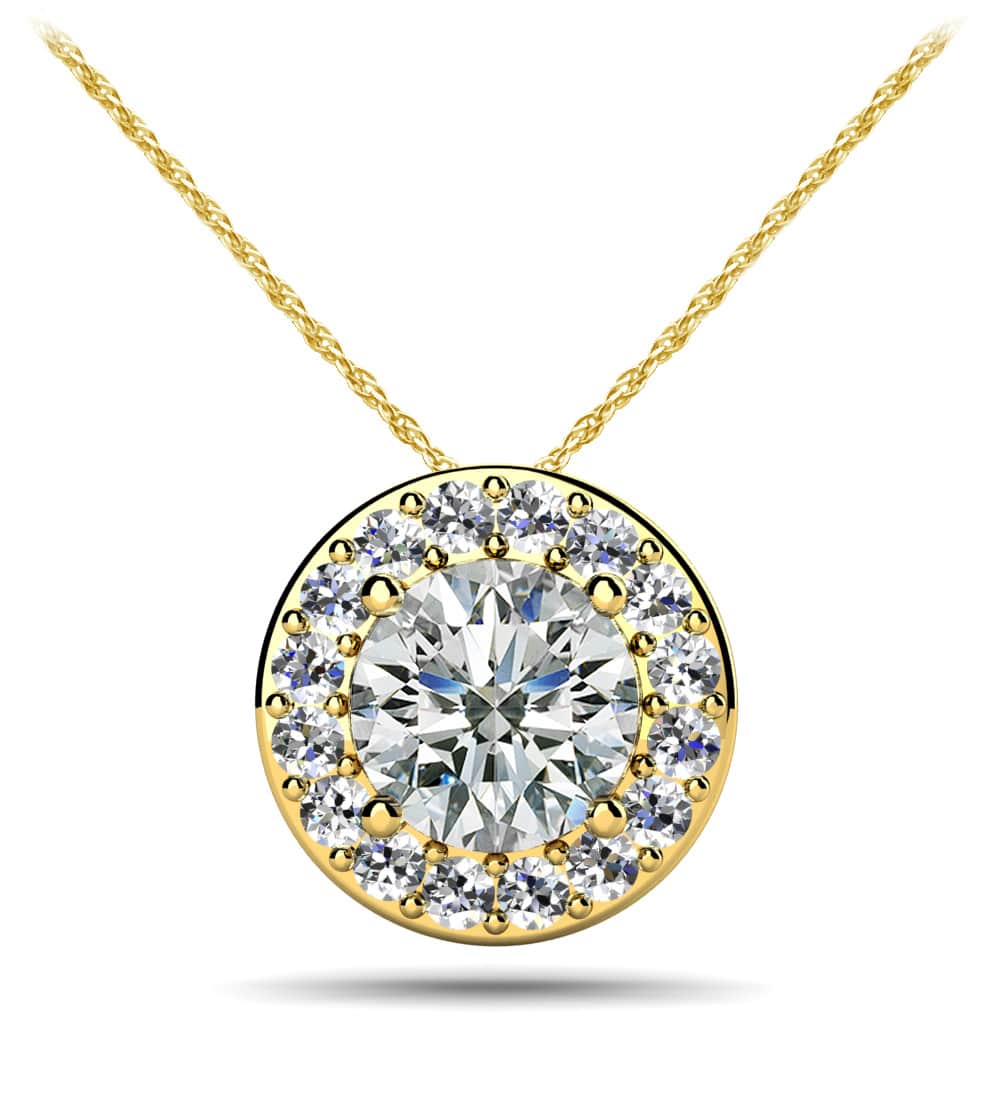 Surrounded With Love Diamond Pendant with 0.49 ct. (0.41 ct. center diamond) - Image 2