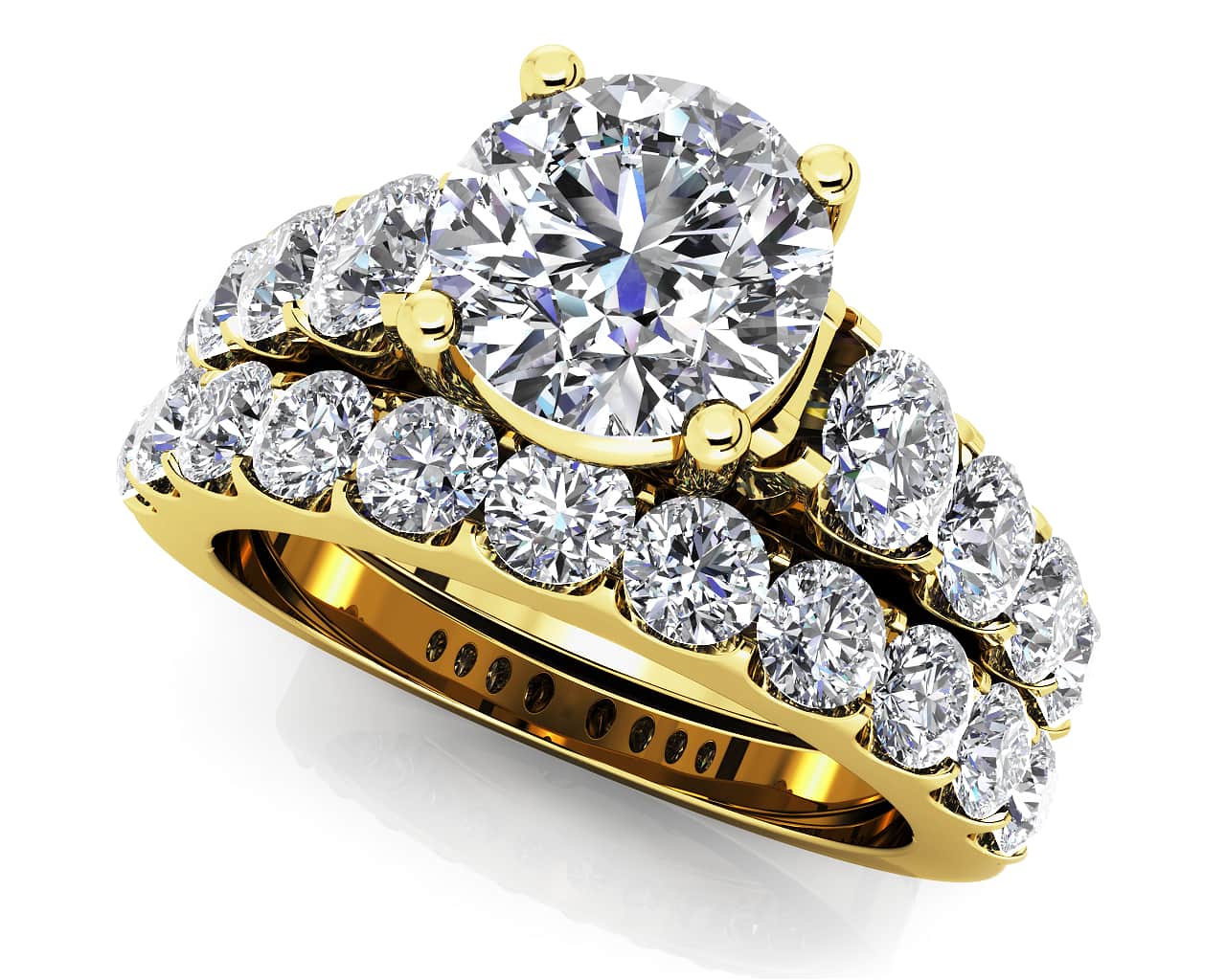 Sweet Dream Bridal Set Diamond  with 2.92 ct. (1.50 ct. center diamond) - Image 2