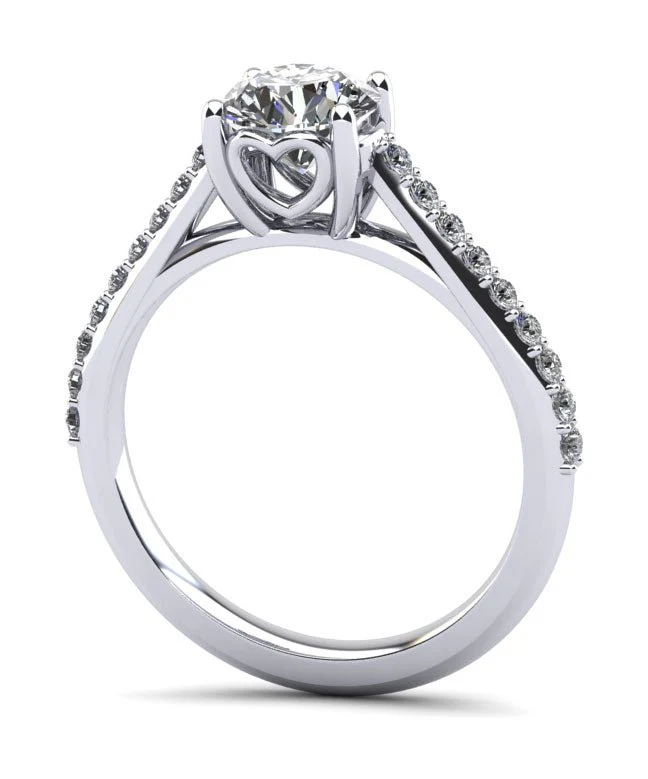 Sweetheart Embrace Diamond Ring Lab-Grown Diamond with 2.21 ct. (2.00 ct. center diamond)