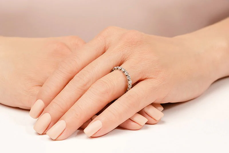 Swirl Frame Twist Diamond Eternity Band Lab-Grown Diamond  with 1.05 ct.(finished) 2.7mm - Image 3