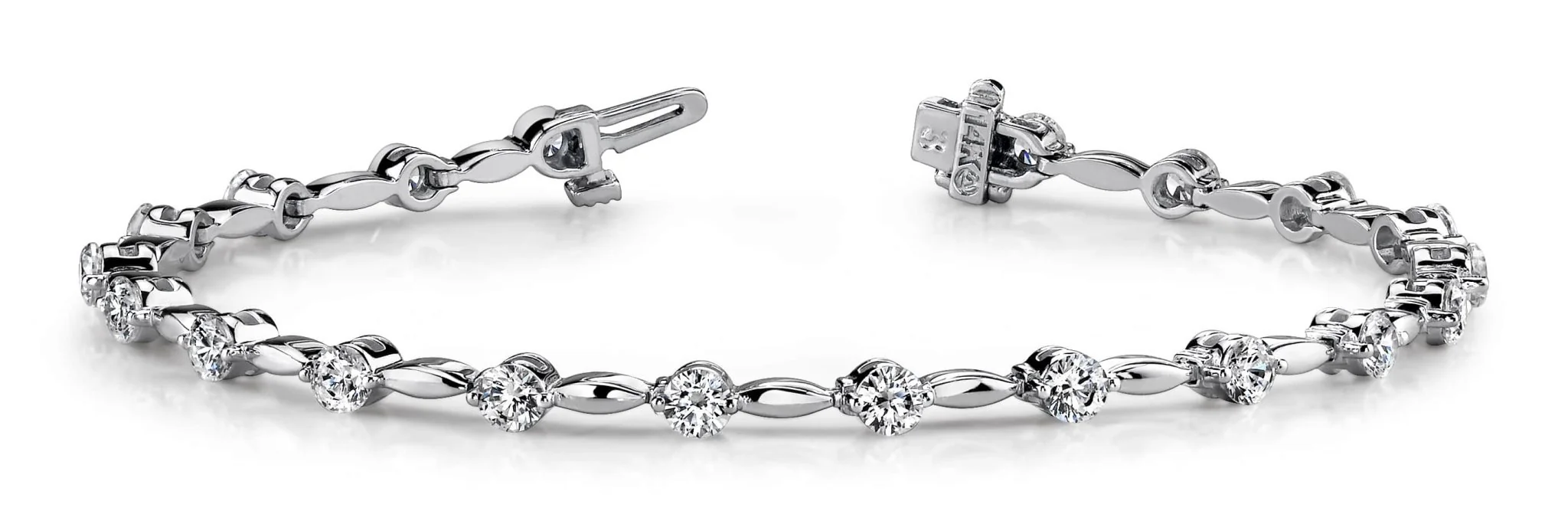 Teardrop Link Diamond Bracelet with 0.99 ct.(finished) 2mm - Image 4