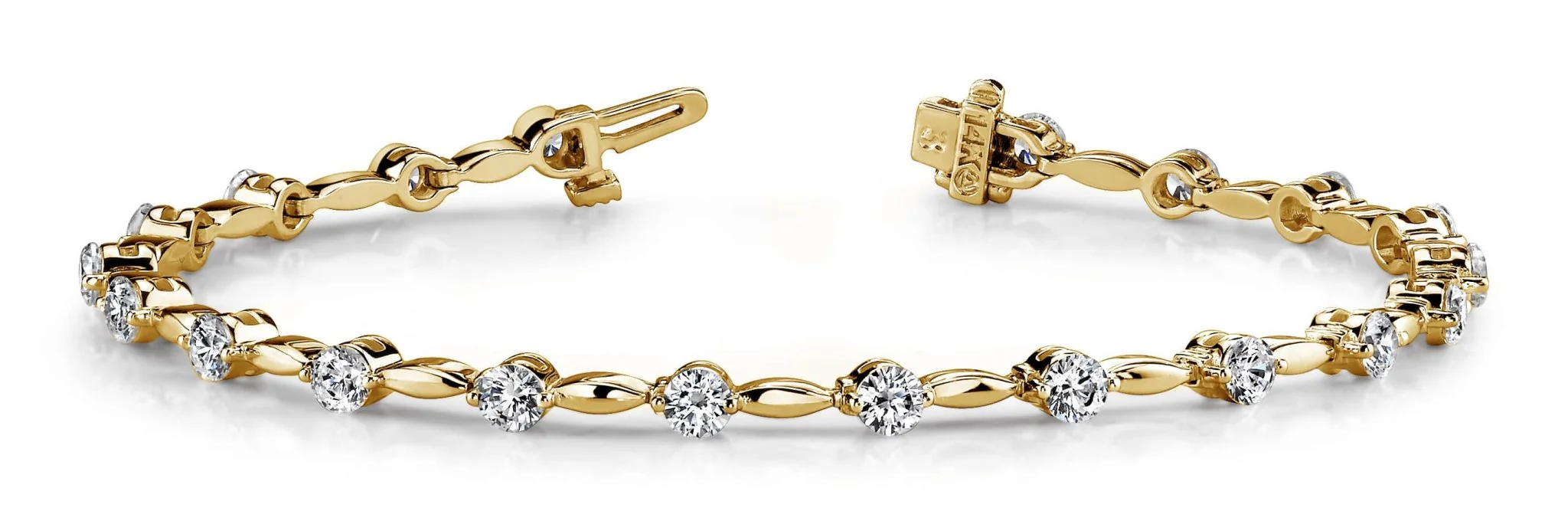 Teardrop Link Lab-Grown Diamond Bracelet with 3.00 ct.(finished) 3.4mm - Image 5