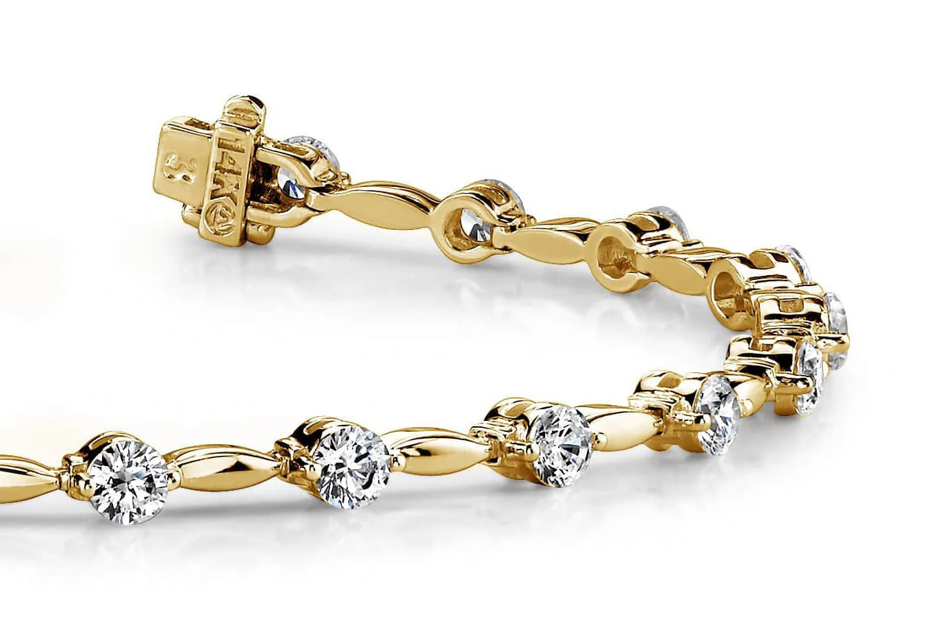 Teardrop Link Lab-Grown Diamond Bracelet with 3.99 ct.(finished) 3.8mm - Image 2