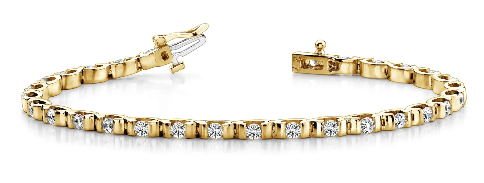 Tension Set Diamond Bracelet with 2.18 ct.(finished) 2.75mm - Image 4