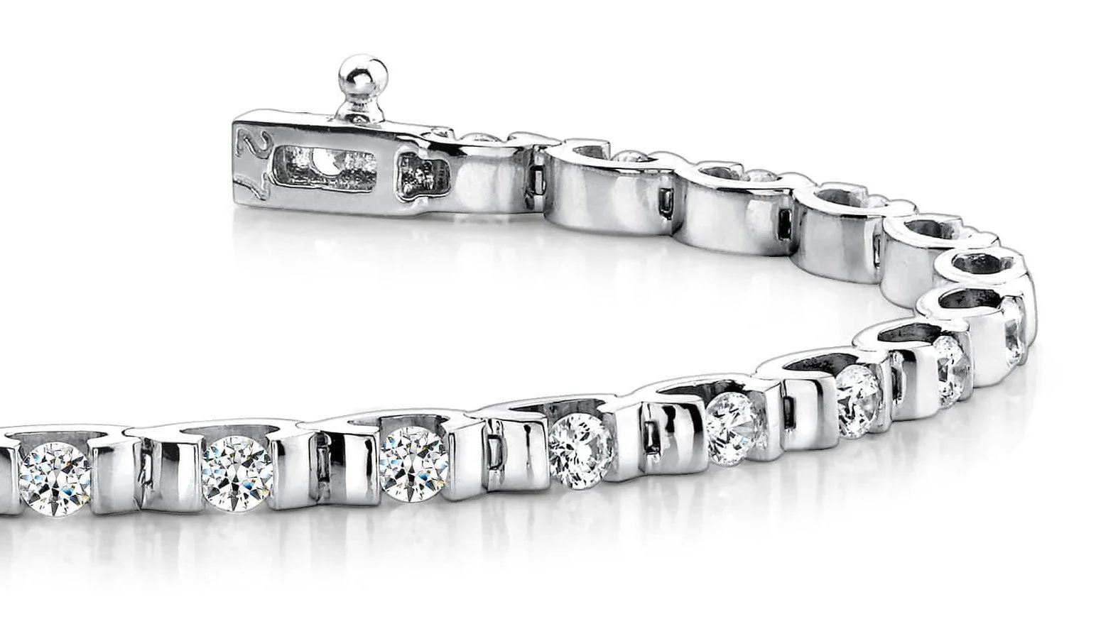 Tension Set Lab-Grown Diamond Bracelet with 3.08 ct.(finished) 3mm