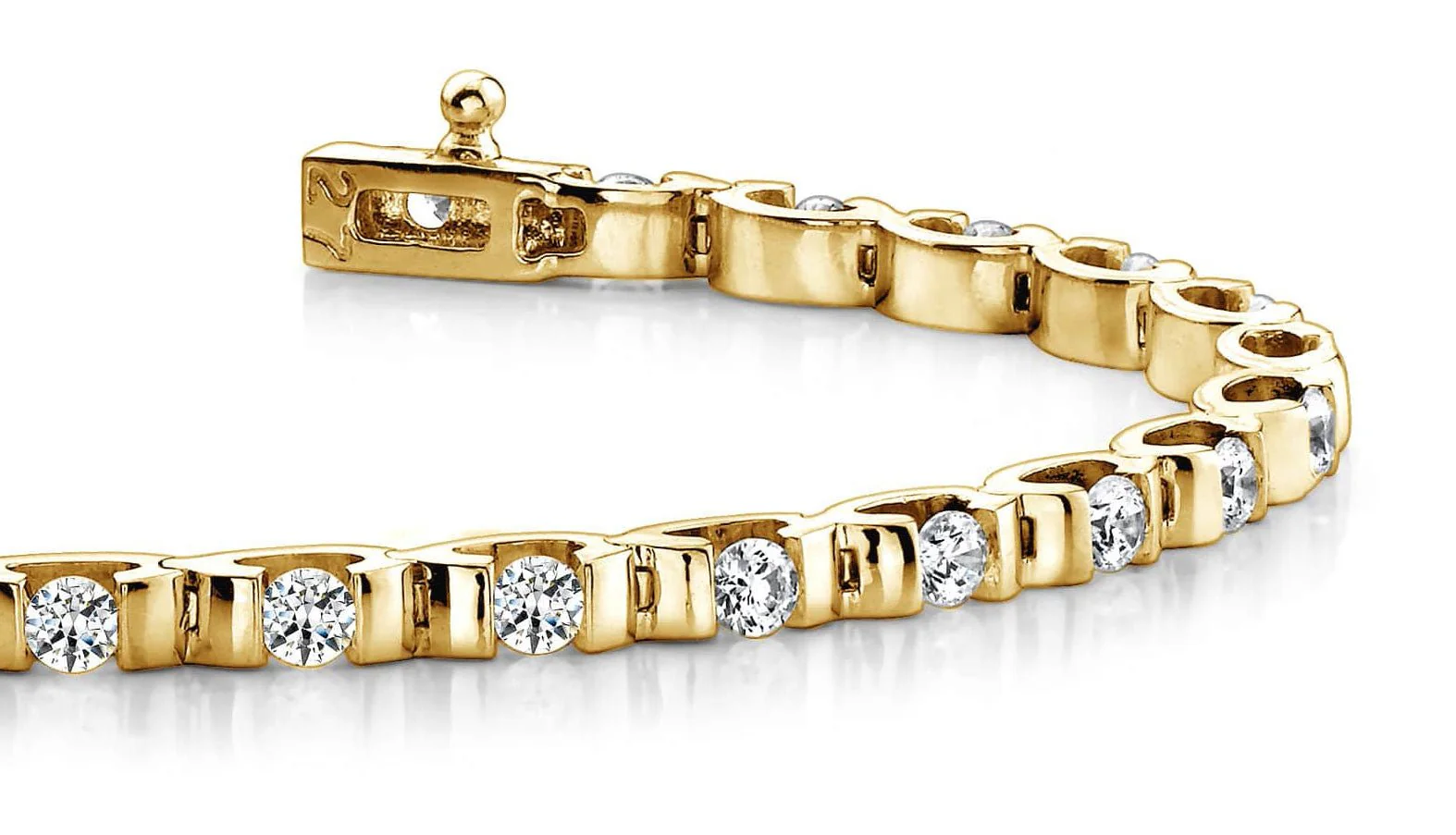 Tension Set Lab-Grown Diamond Bracelet with 3.08 ct.(finished) 3mm - Image 2