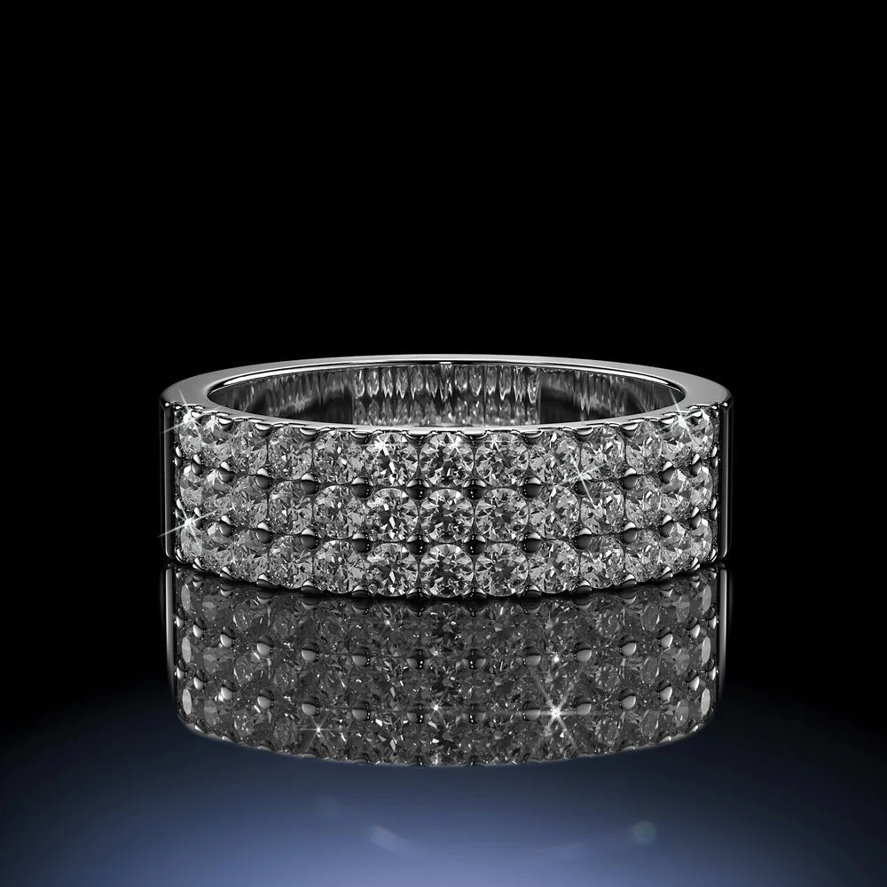 Three Row Brilliance Lab-Grown Diamond Ring with 0.98 ct.(finished) 1.8mm - Image 3
