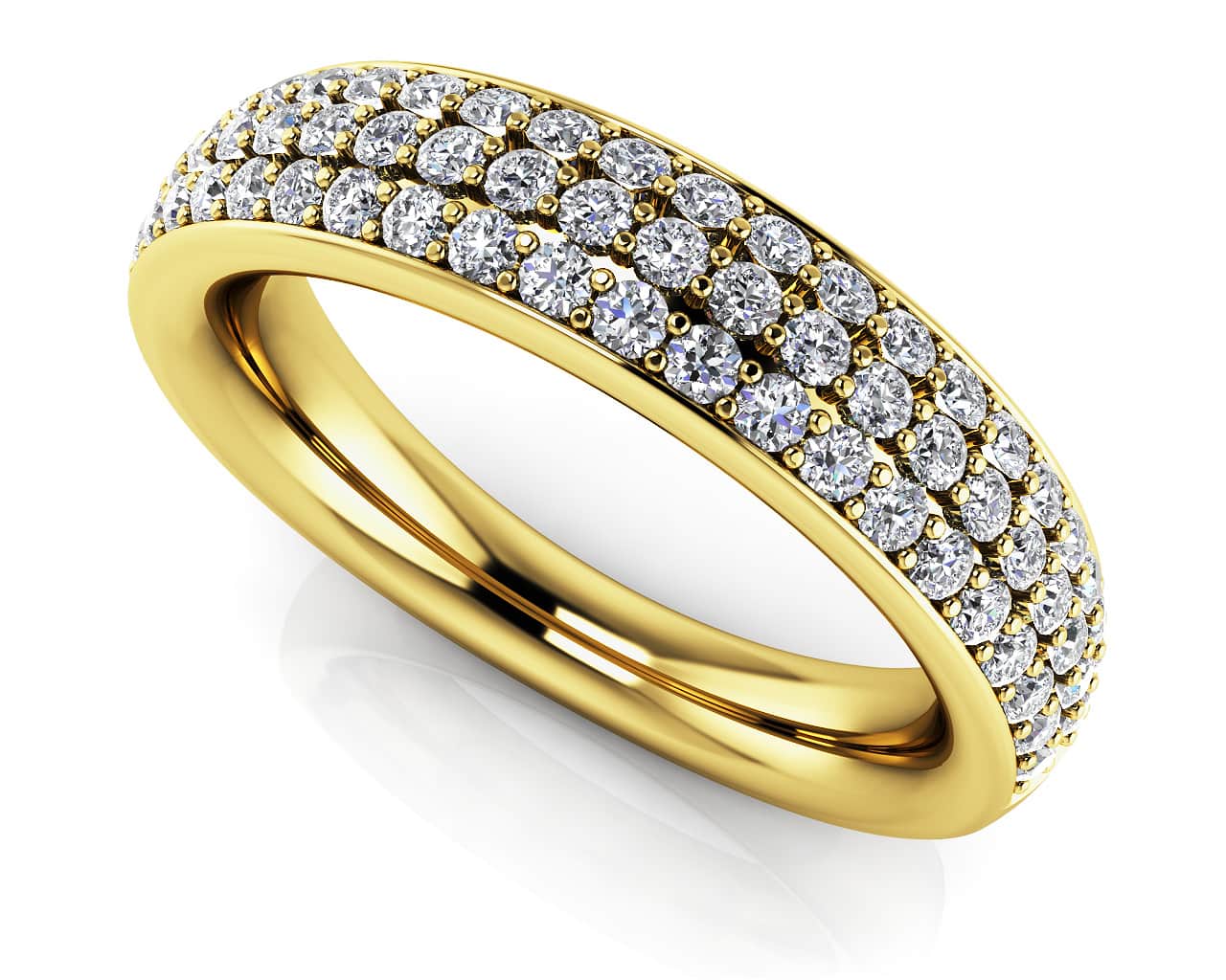 Three Row Prong Set Diamond Anniversary Band Lab-Grown Diamond  with 0.55 ct.(finished) 1.2mm - Image 2