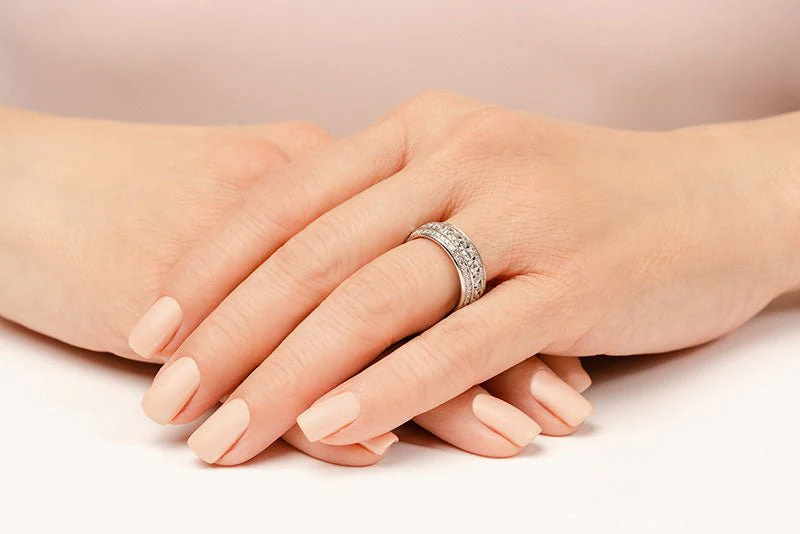 Three Row Round Diamond Eternity Band Lab-Grown Diamond  with 3.26 ct.(finished) 1.3mm, 3.2mm - Image 3