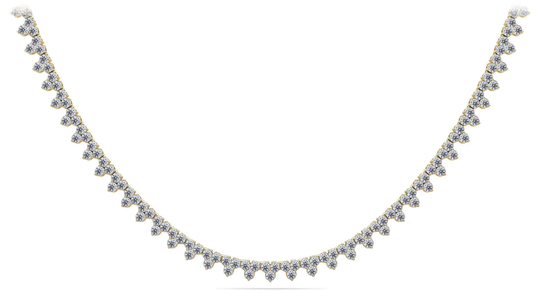 Three Stone Brilliance Diamond Necklace with 8.91 ct.(finished) 2mm - Image 2