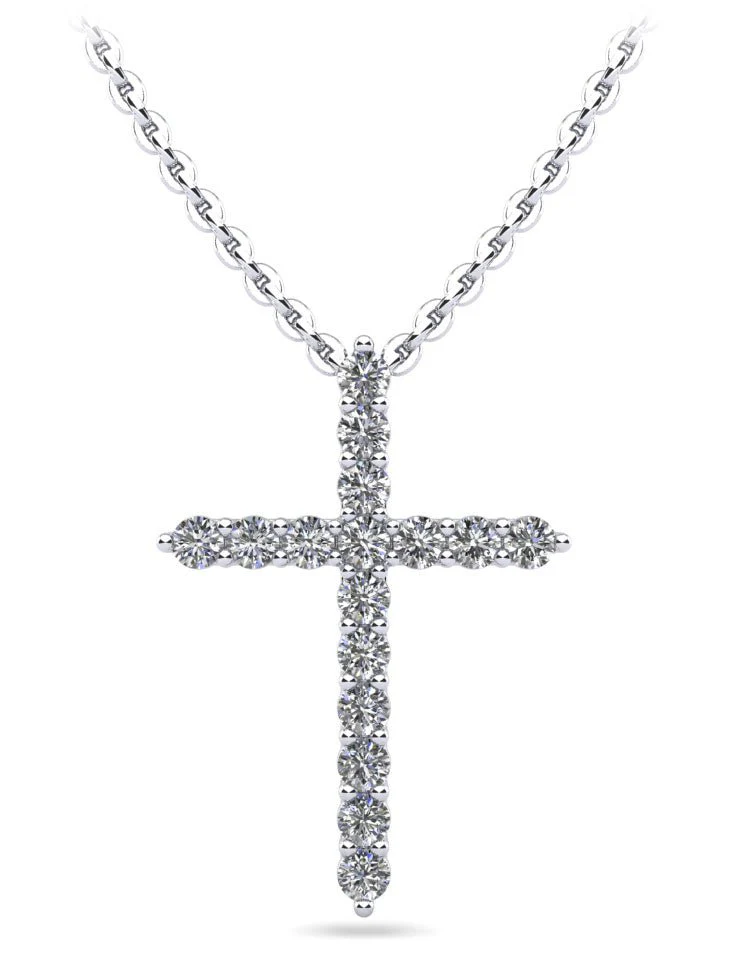 Timeless Cross Diamond Necklace Lab-Grown Diamond with 0.53 ct.(finished) 2mm