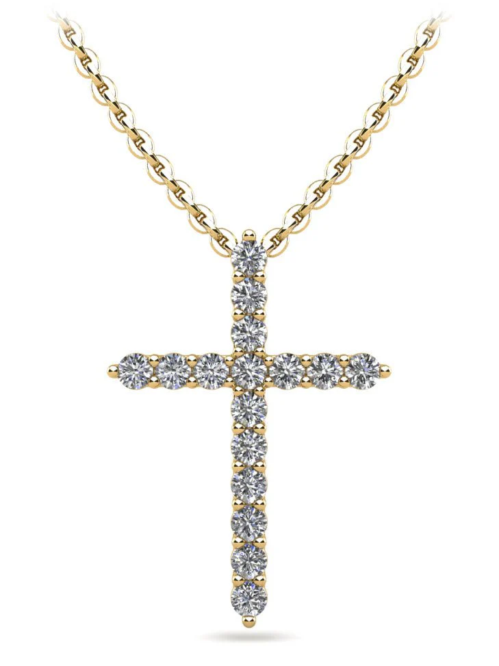 Timeless Cross Diamond Necklace Lab-Grown Diamond with 0.53 ct.(finished) 2mm - Image 2