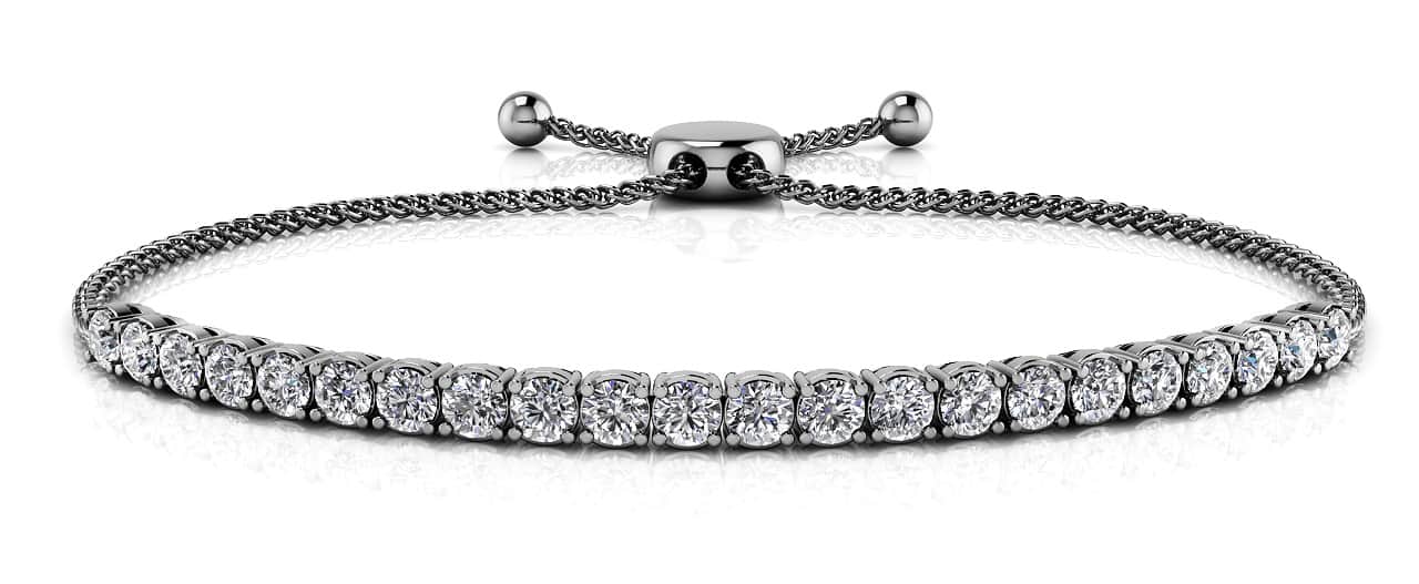 Timeless Dreams Adjustable Lab-Grown Diamond Bracelet with 1.38 ct.(finished) 2.5mm