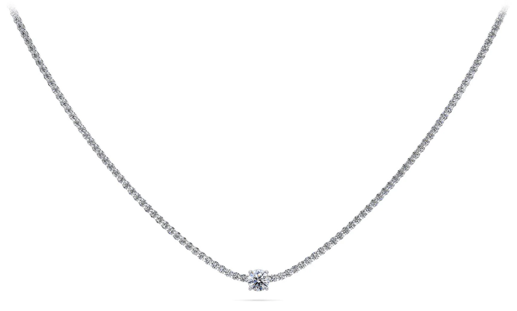 Timeless Dreams Brilliance Round Diamond Necklace with 7.72 ct.(finished) 2.2mm, 6.5mm
