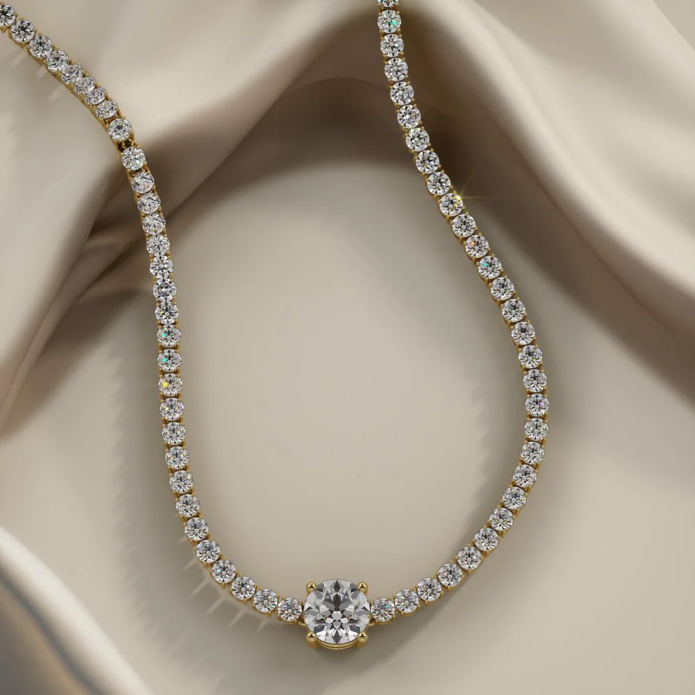 Timeless Dreams Brilliance Round Diamond Necklace with 7.72 ct.(finished) 2.2mm, 6.5mm - Image 4