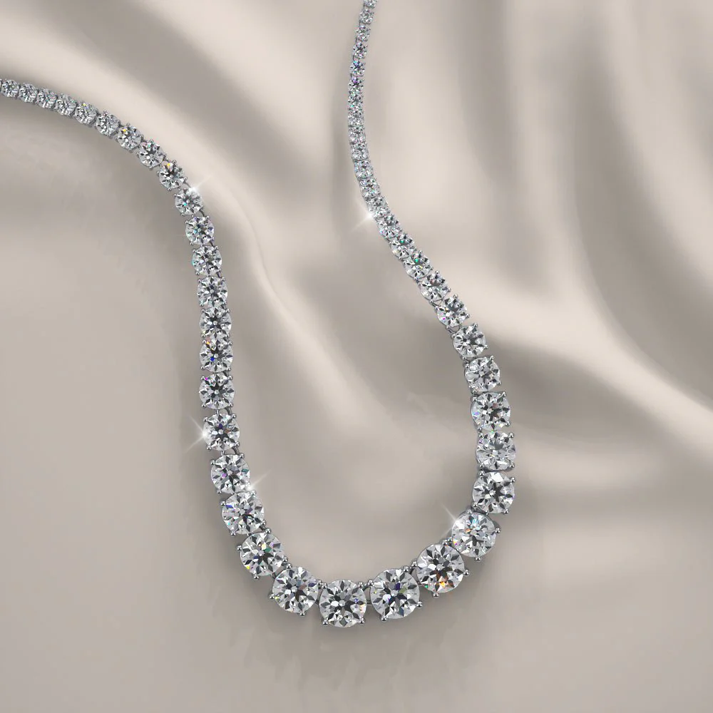 Timeless Dreams Tennis Diamond Necklace with 15.11 ct.(finished) - Image 3
