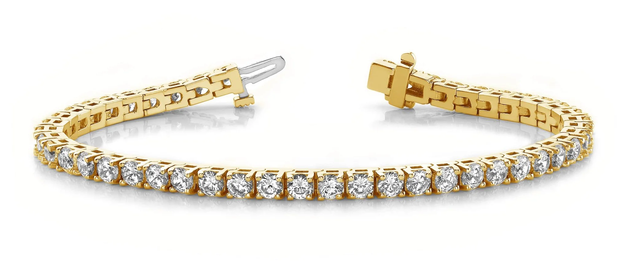 Timeless Four Prong Lab-Grown Diamond Tennis Bracelet with 4.03 ct.(finished) 2.5mm - Image 4