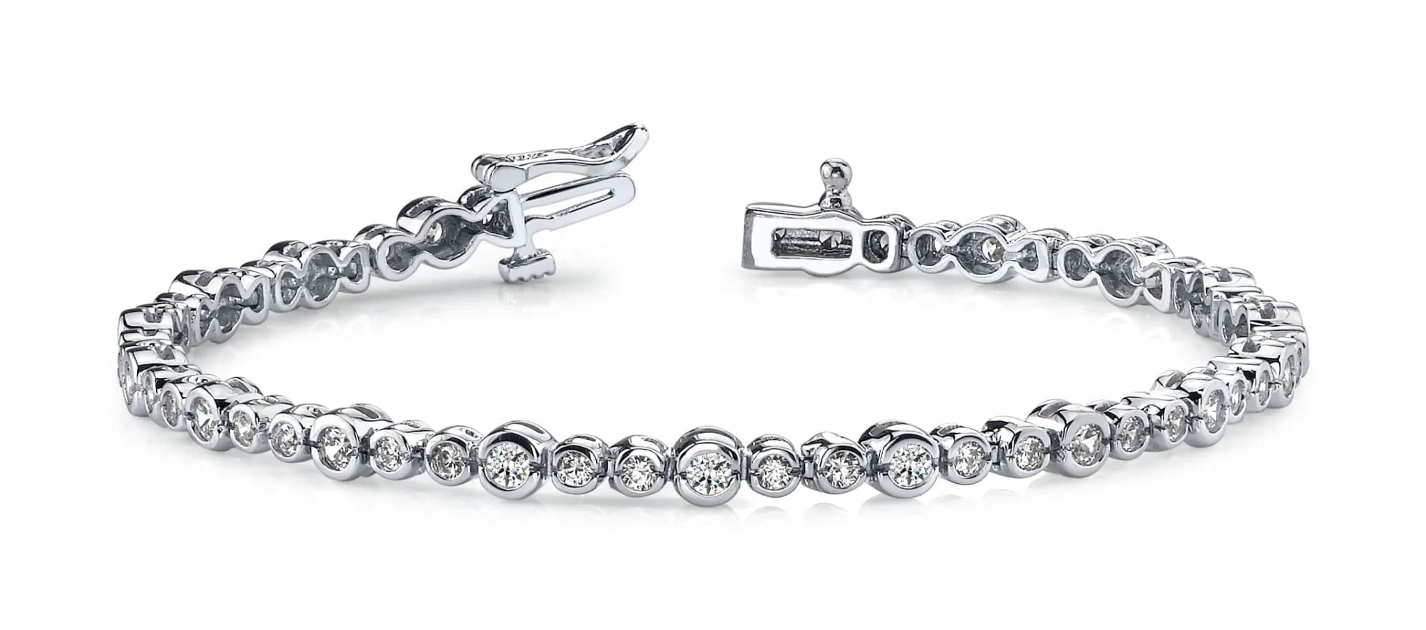 Timeless Half Bezel Diamond Bracelet with 4.06 ct.(finished) 2.6mm, 3.5mm - Image 3