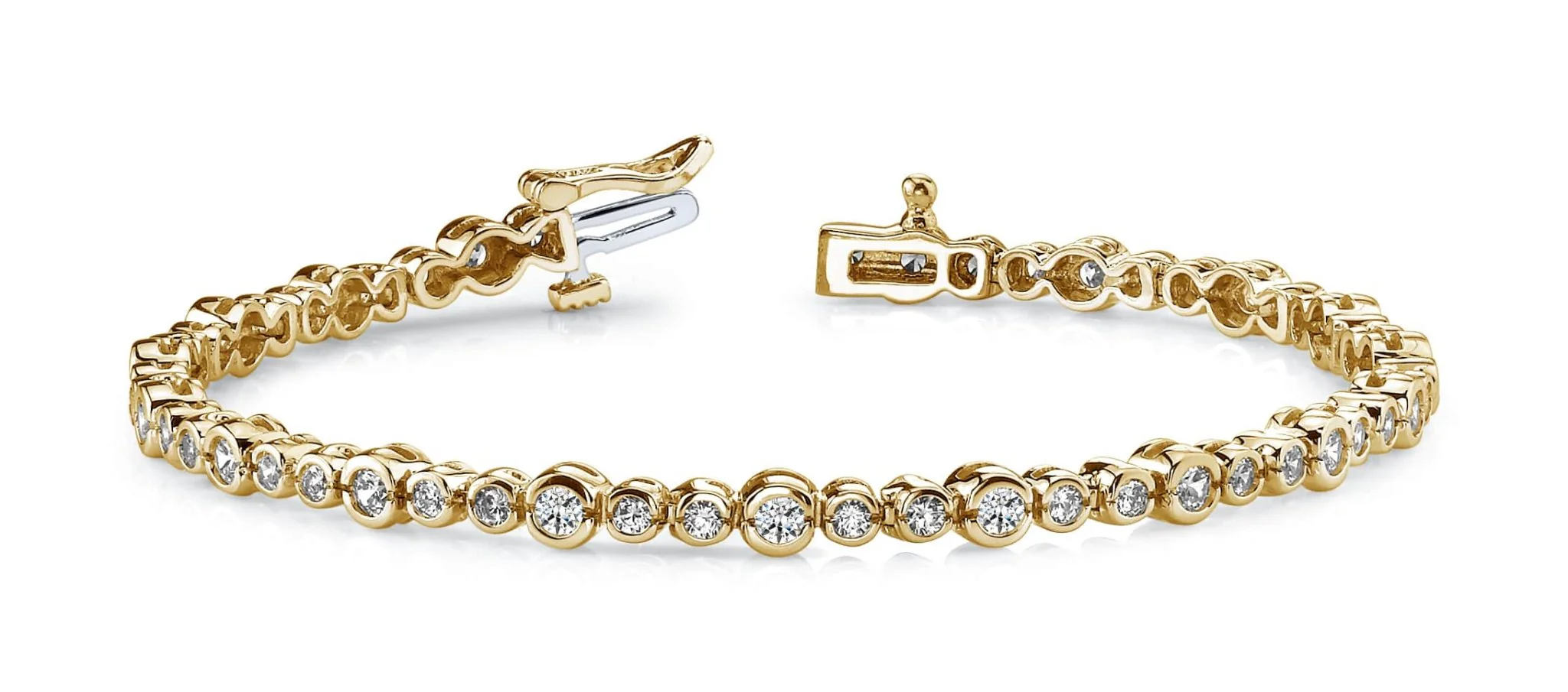 Timeless Half Bezel Lab-Grown Diamond Bracelet with 2.07 ct.(finished) 2mm, 2.5mm - Image 4
