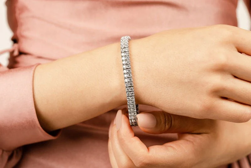 Timeless Two Row Diamond Tennis Diamond Bracelet with 5.00 ct.(finished) 2.25mm - Image 3