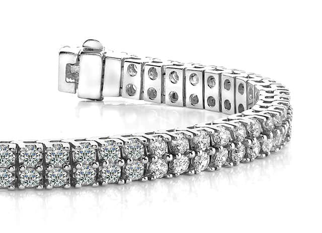Timeless Two Row Diamond Tennis Bracelet Lab-Grown Diamond with 10.50 ct.(finished) 3.0mm