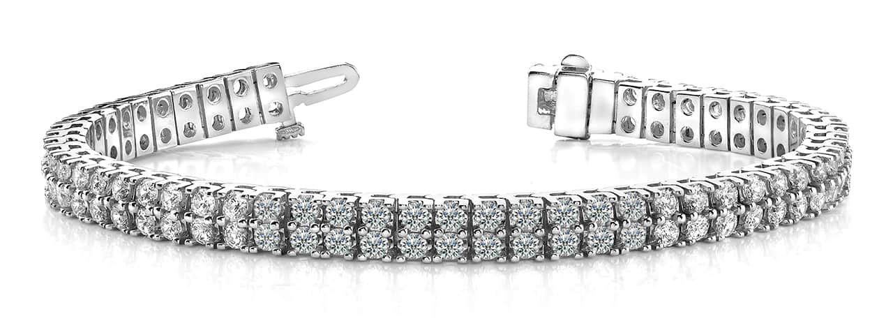 Timeless Two Row Diamond Tennis Bracelet Lab-Grown Diamond with 14.96 ct.(finished) 3.75mm - Image 4