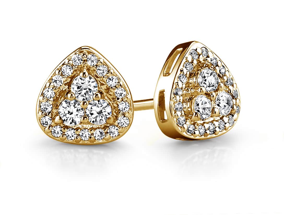 Triangular Diamond Lab-Grown Diamond Studs  with 0.41 ct.(finished) 1mm, 2.2mm - Image 2