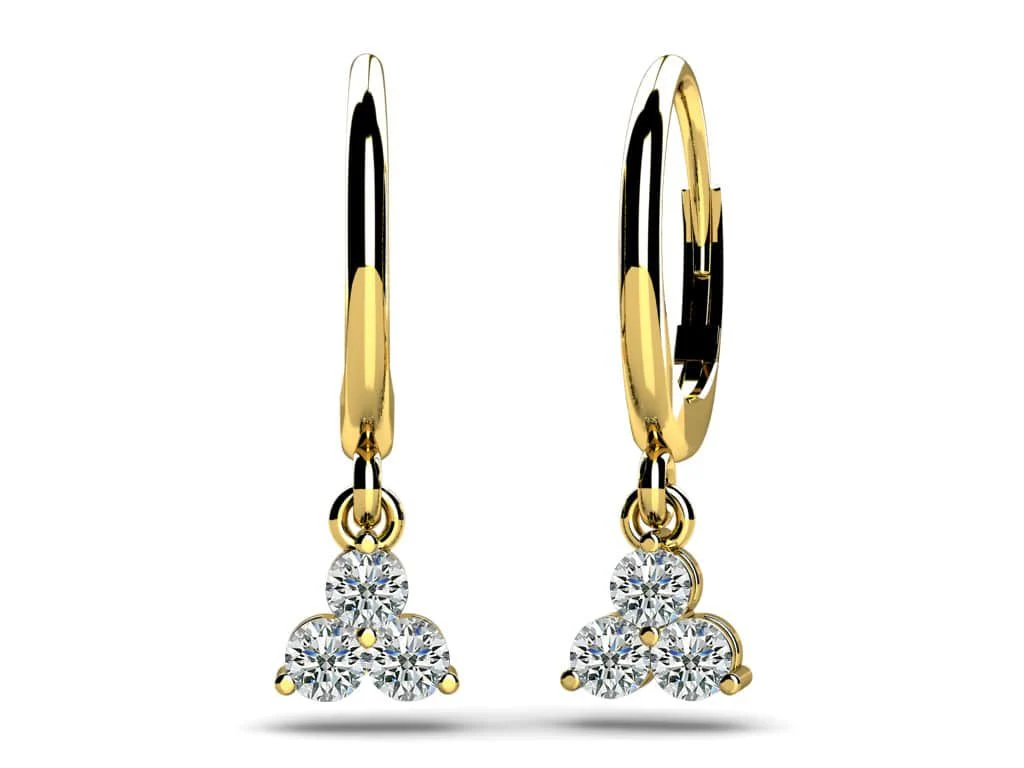 Trillium Diamond Drop Lab-Grown Diamond Earrings with 0.36 ct.(finished) 2.5mm - Image 2