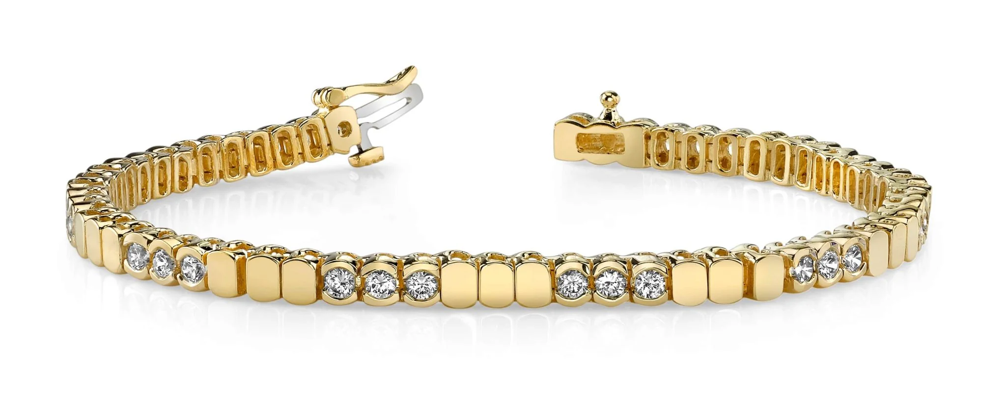 Triple Bezel Lab-Grown Diamond Bracelet with 5.94 ct.(finished) 4.25mm - Image 3