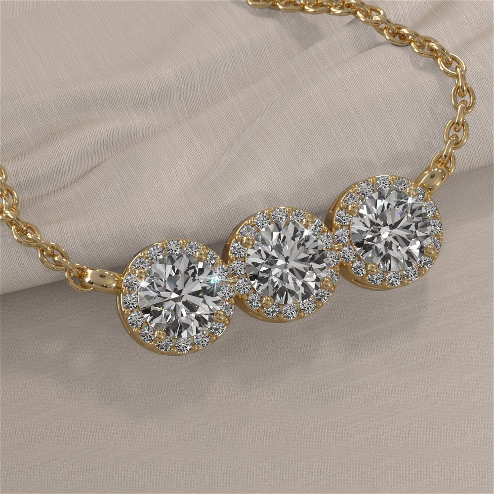 Triple Brilliance Diamond Necklace with 3.30 ct.(finished) 1mm, 6.5mm - Image 4