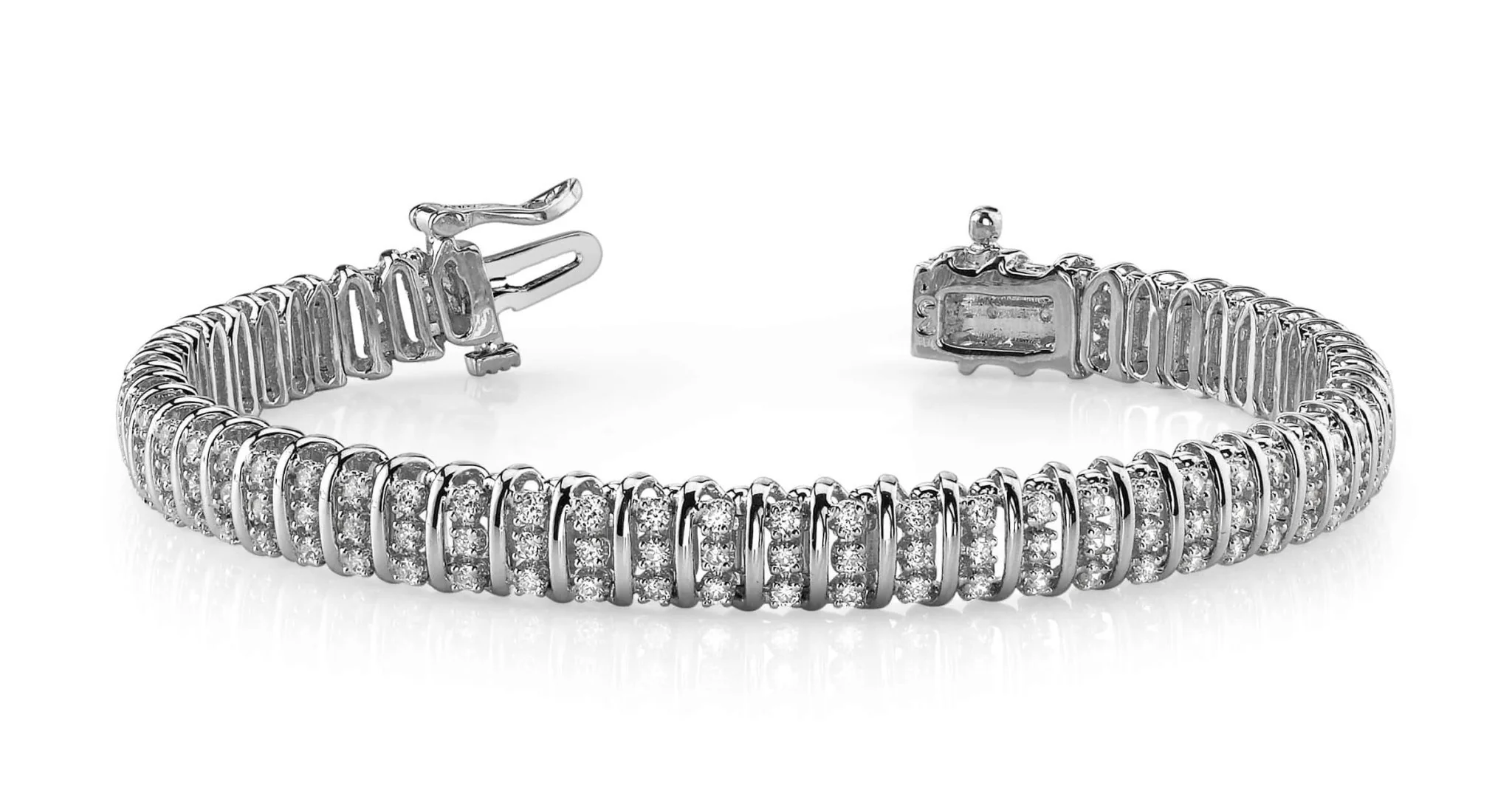 Triple Illusion Diamond Bracelet with 3.90 ct.(finished) 1.75mm - Image 4
