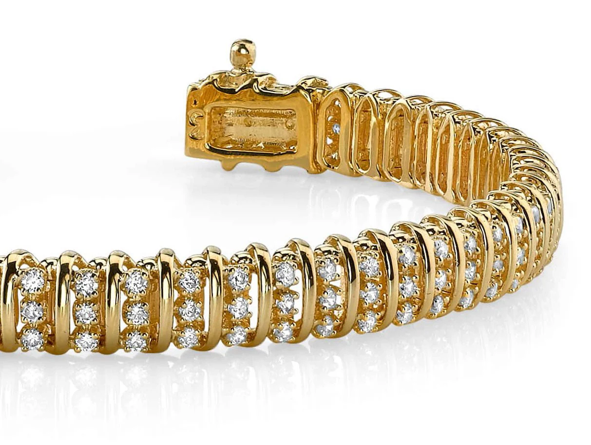 Triple Illusion Lab-Grown Diamond Bracelet with 1.91 ct.(finished) 1.2mm - Image 2