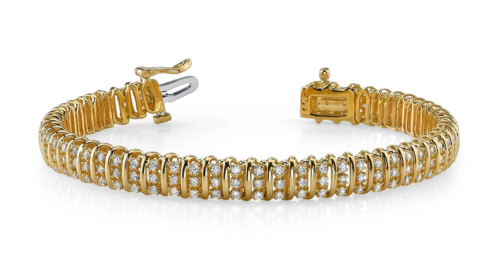 Triple Illusion Lab-Grown Diamond Bracelet with 3.90 ct.(finished) 1.75mm - Image 3