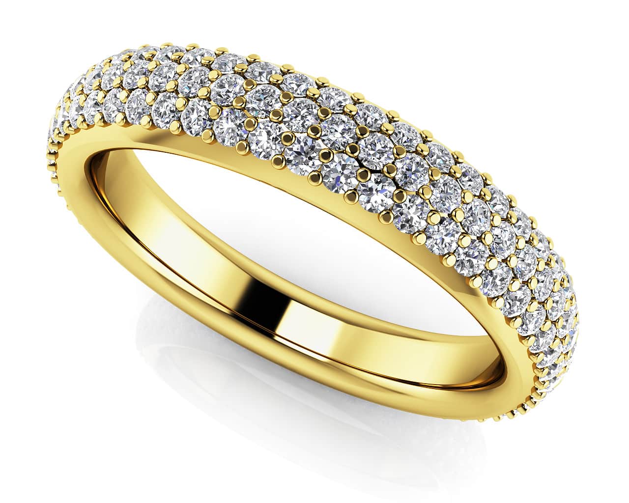Triple Row Pave Diamond Eternity Band Diamond  with 1.13 ct.(finished) 1.1mm - Image 2
