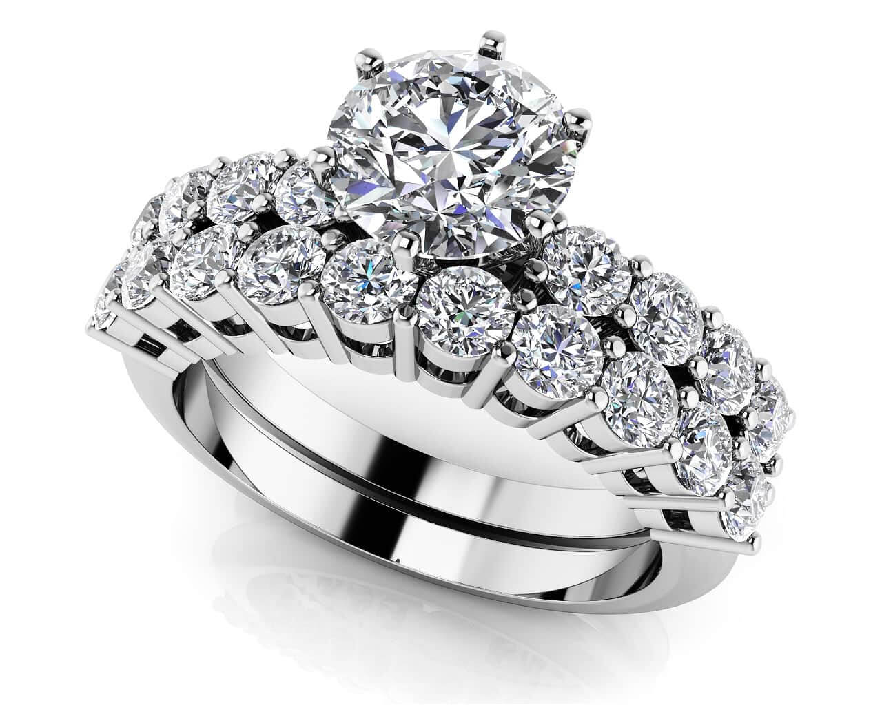 True Romance Lab-Grown Diamond Bridal Set with 2.08 ct. (1.00 ct. center diamond)