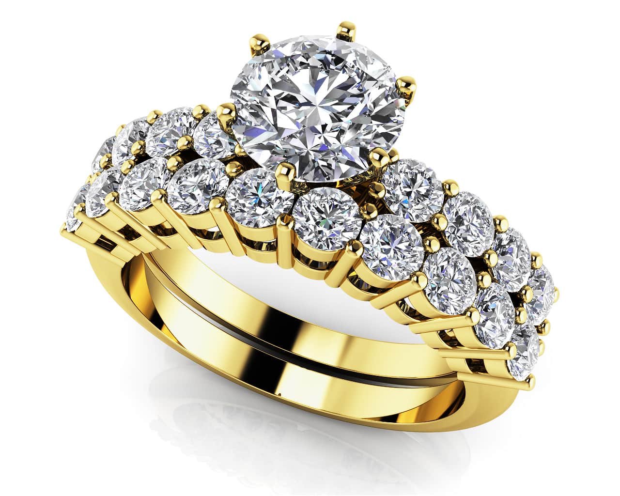 True Romance Lab-Grown Diamond Bridal Set with 2.58 ct. (1.50 ct. center diamond) - Image 2