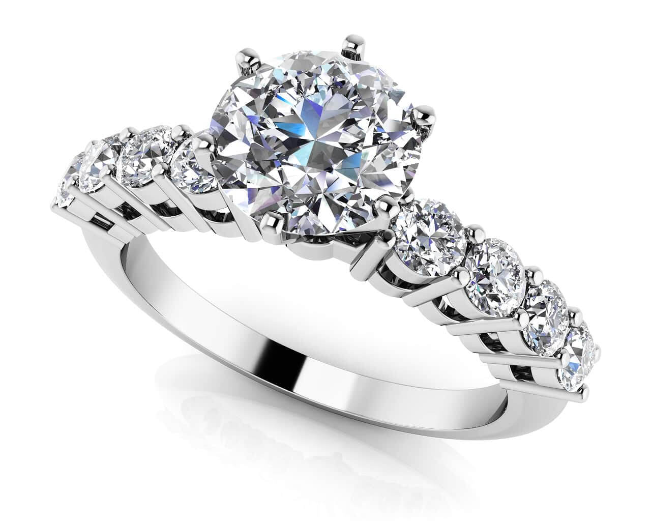 True Romance Diamond Engagement Ring with 2.48 ct. (2.00 ct. center diamond)