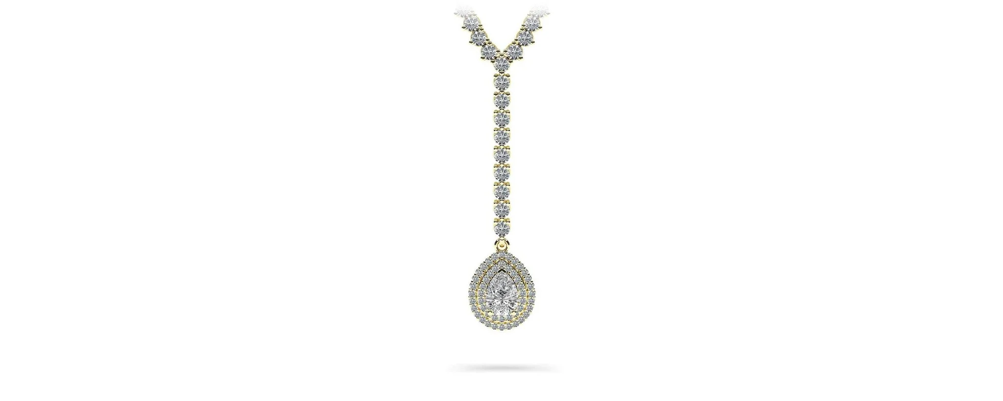 True Romance Diamond Lab-Grown Diamond Necklace with 8.81 ct.(finished) 7x5mm, 1mm, 2.2mm - Image 2