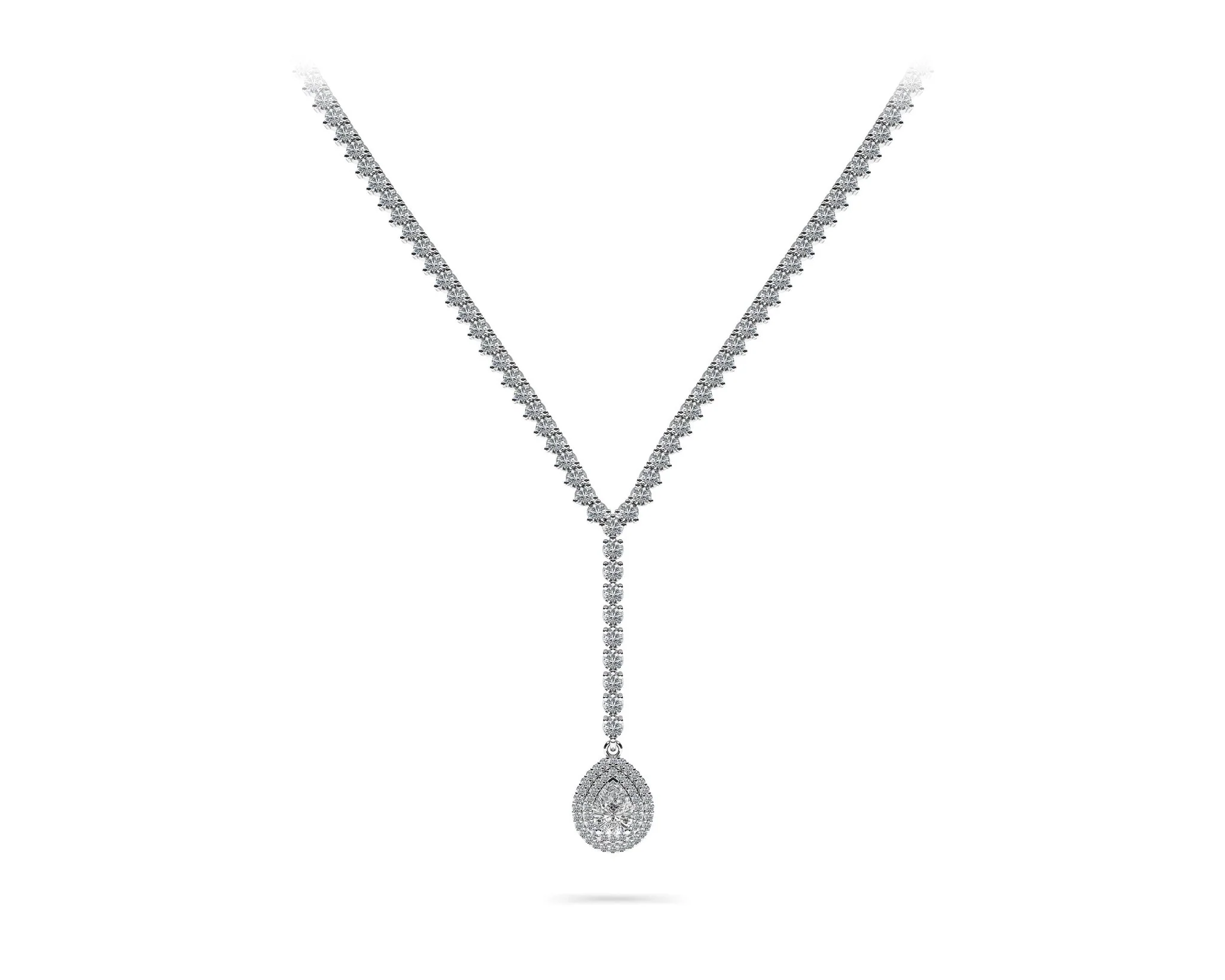 True Romance Diamond Lab-Grown Diamond Necklace with 8.81 ct.(finished) 7x5mm, 1mm, 2.2mm - Image 3