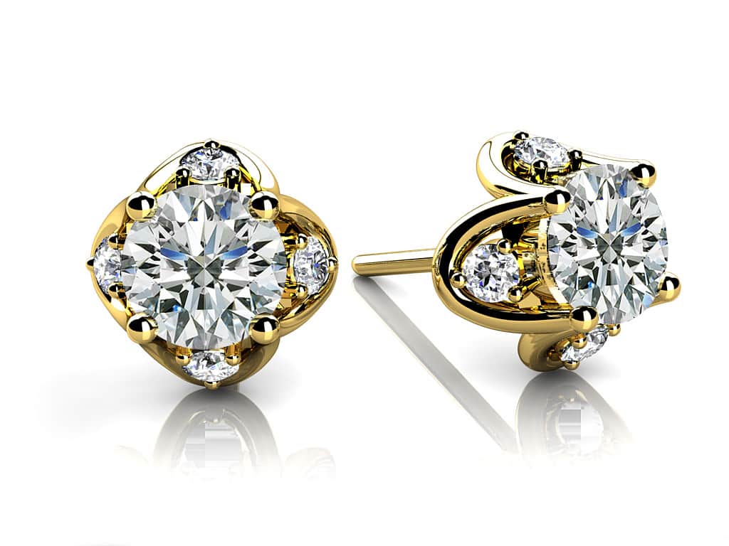 Tulip Diamond Diamond Studs with 0.31 ct. (2X0.11 ct. center diamonds) - Image 2