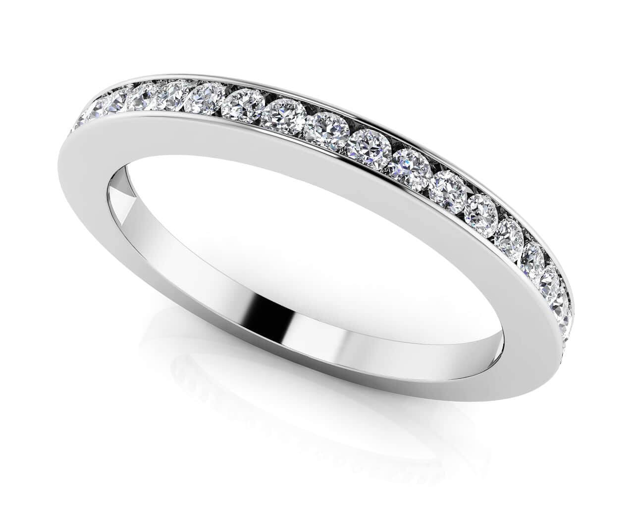 Twenty Channel Set Lab-Grown Diamond Anniversary Ring with 0.30 ct.(finished) 1.5mm