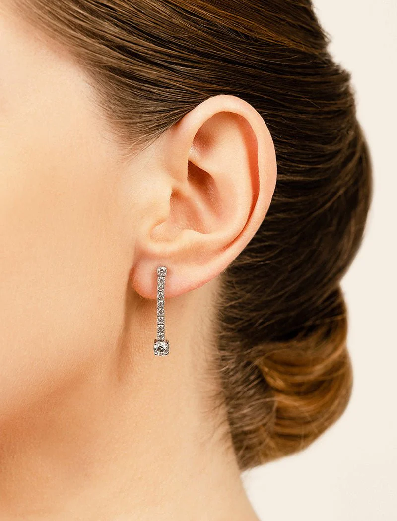 Twenty Diamonds Dangle Drop Lab-Grown Diamond Earrings with 1.35 ct.(finished) 2mm, 2.5mm, 4.5mm - Image 4