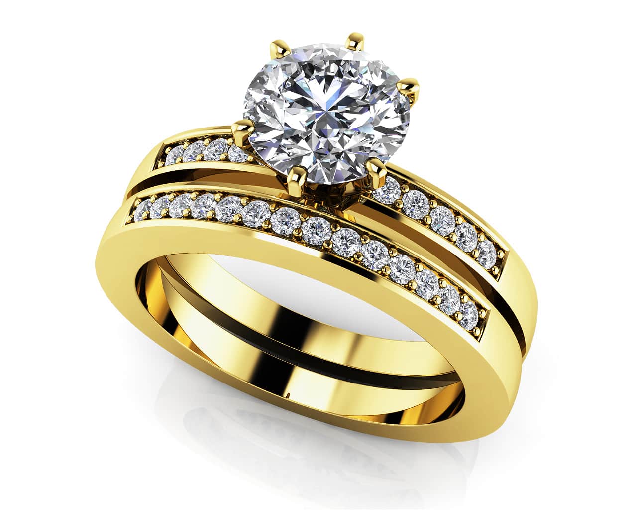 Twenty Five Hours A Day Lab-Grown Diamond Bridal Set with 2.13 ct. (2.00 ct. center diamond) - Image 2